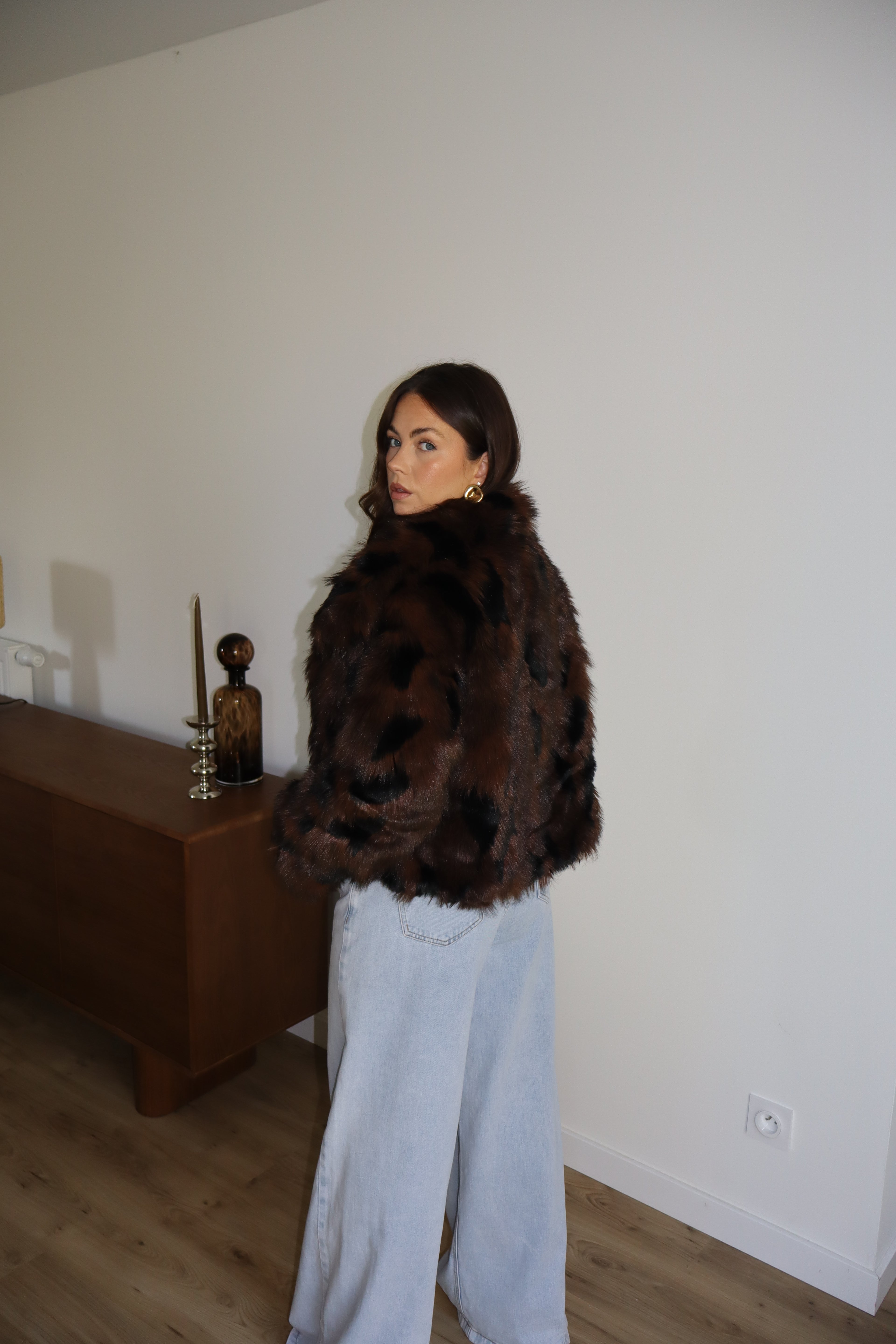 FOURRURE MILA MARRON