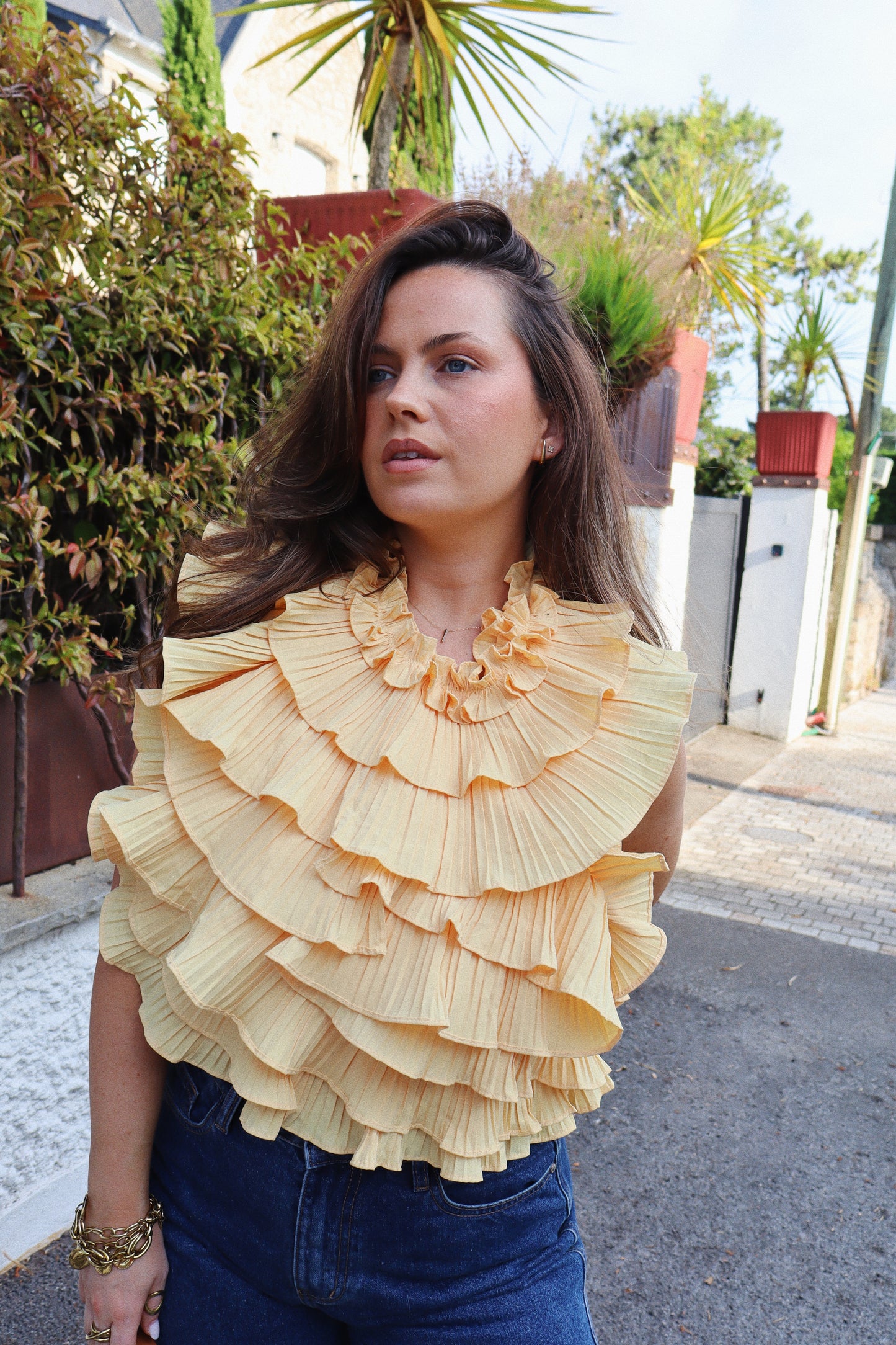 TOP FROUFROU JAUNE