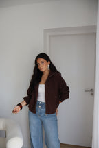 GILET NELIA MARRON