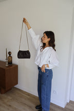 PETIT SAC TRESSÉ MARRON