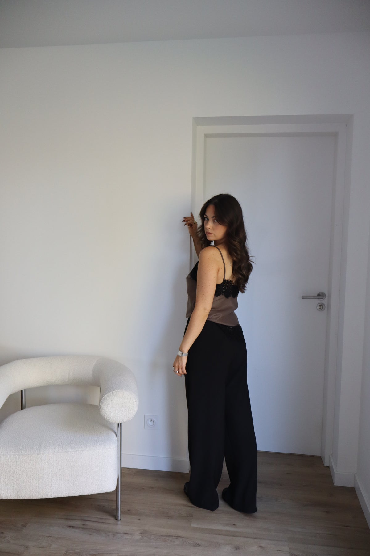 PANTALON DROIT NOIR ROXANE