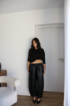 PANTALON SIMILI AZELIE NOIR
