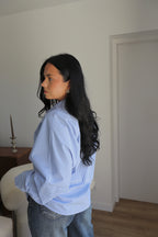 CHEMISE RAYEE ALIENOR BLEU