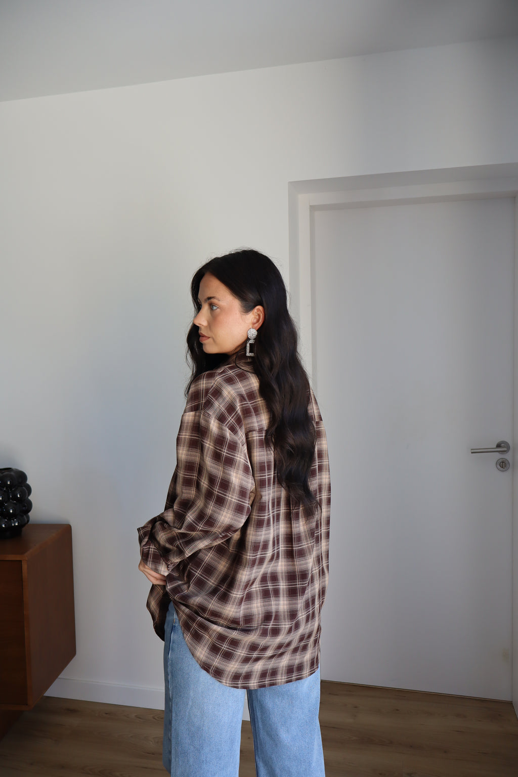 CHEMISE CARREAUX LANA MARRON