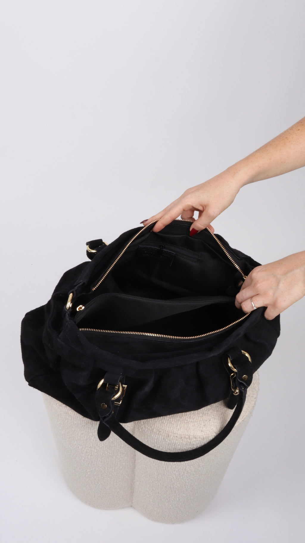 SAC SUEDE LOUNA NOIR