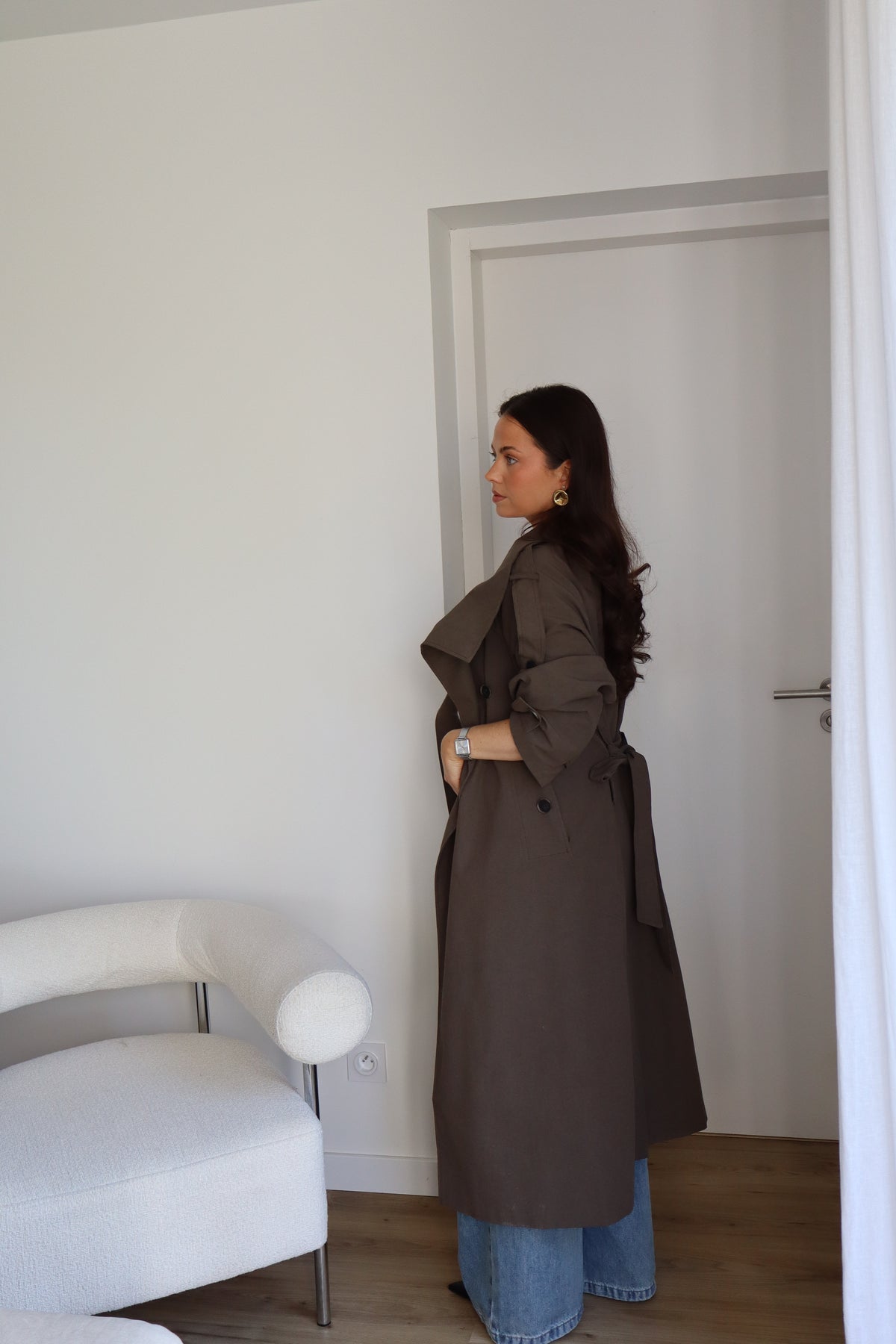 TRENCH LONG KAKI BASILE