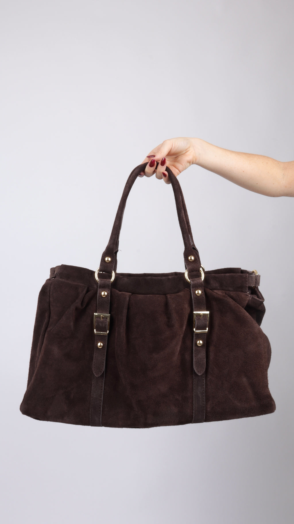 SAC SUEDE LOUNA MARRON