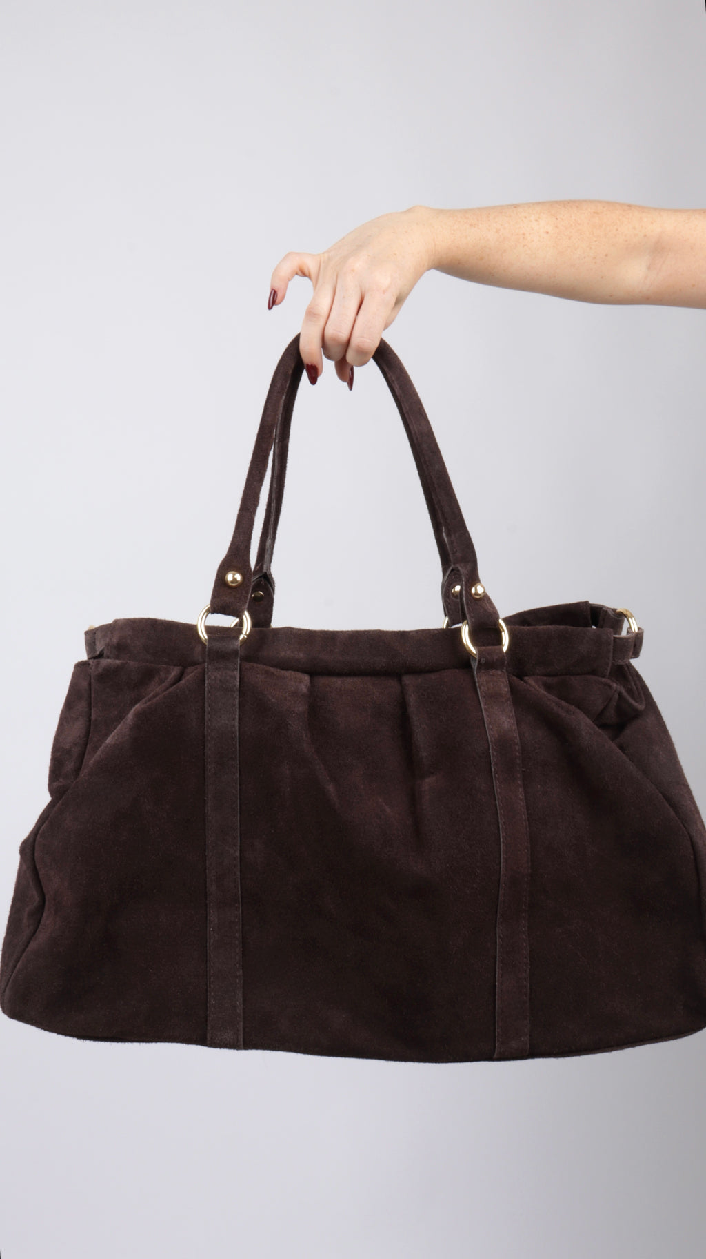 SAC SUEDE LOUNA MARRON