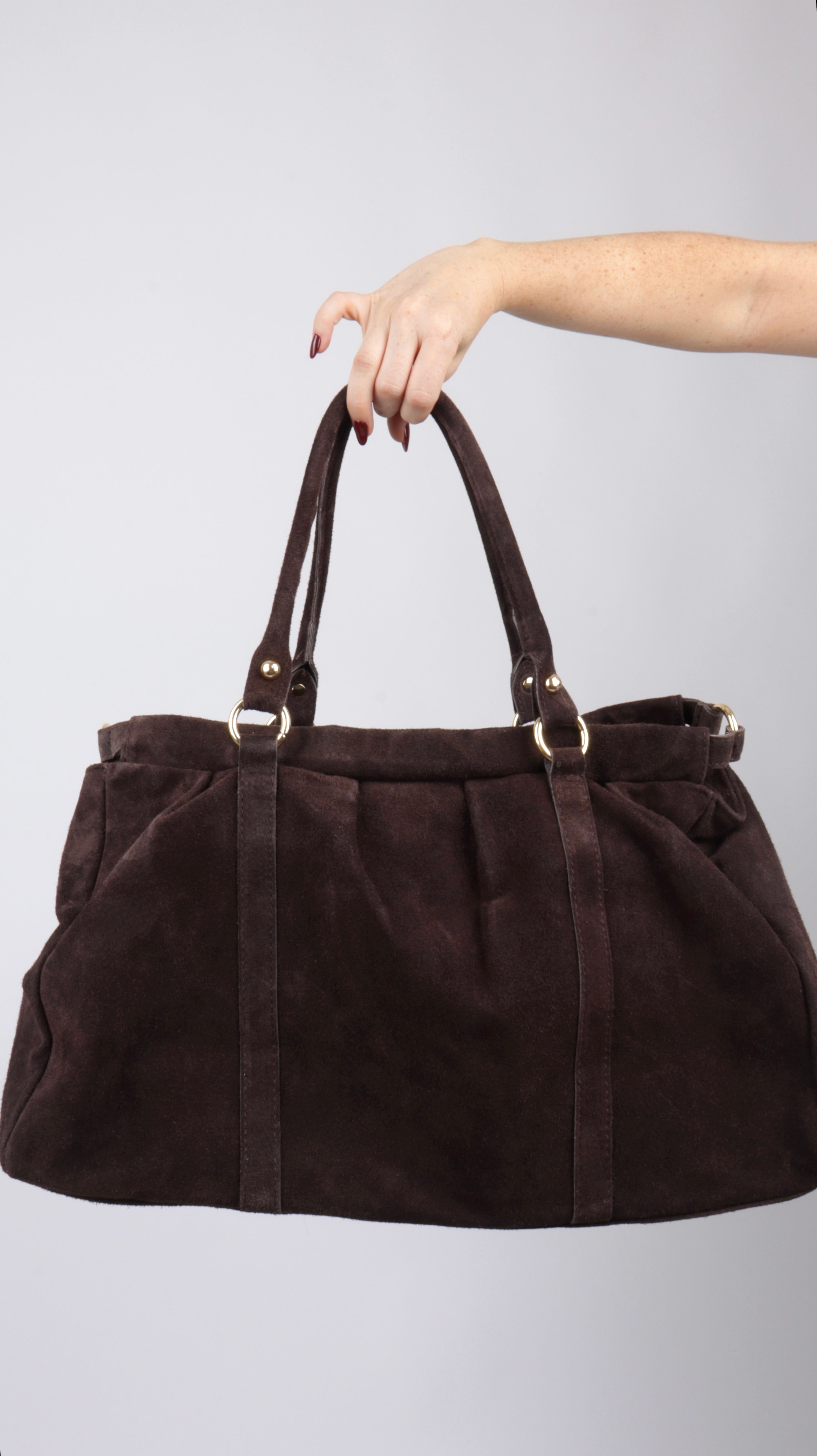 SAC SUEDE LOUNA MARRON