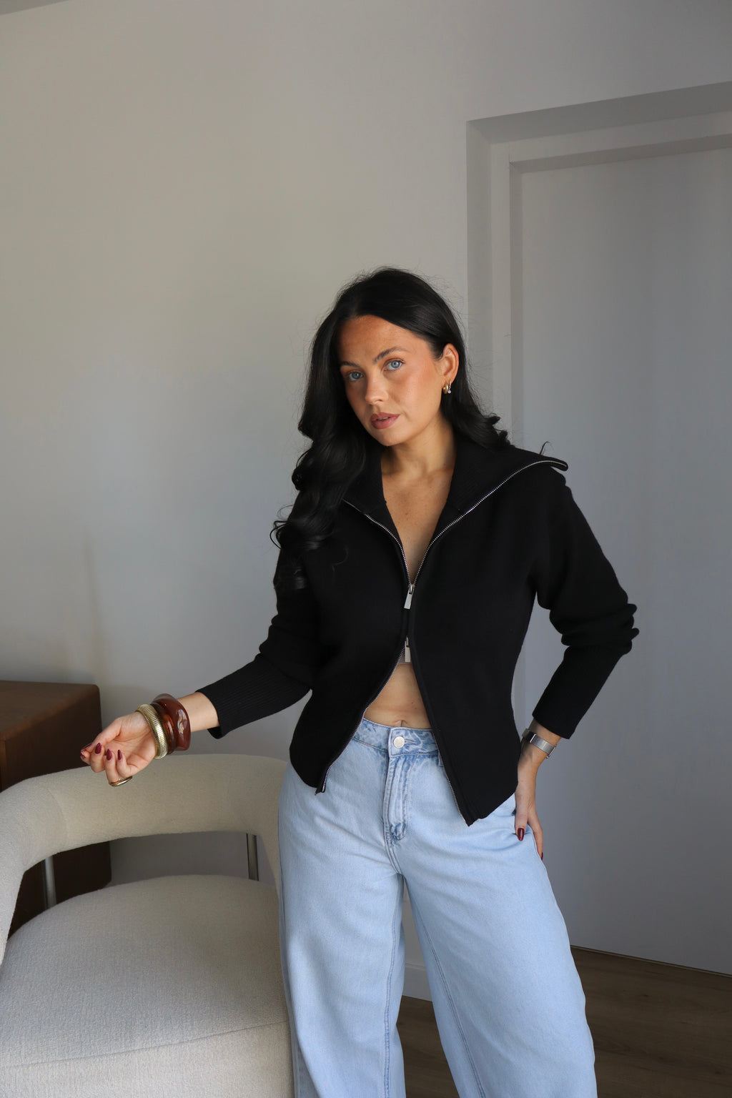 GILET ZIPPÉ SOLEA NOIR