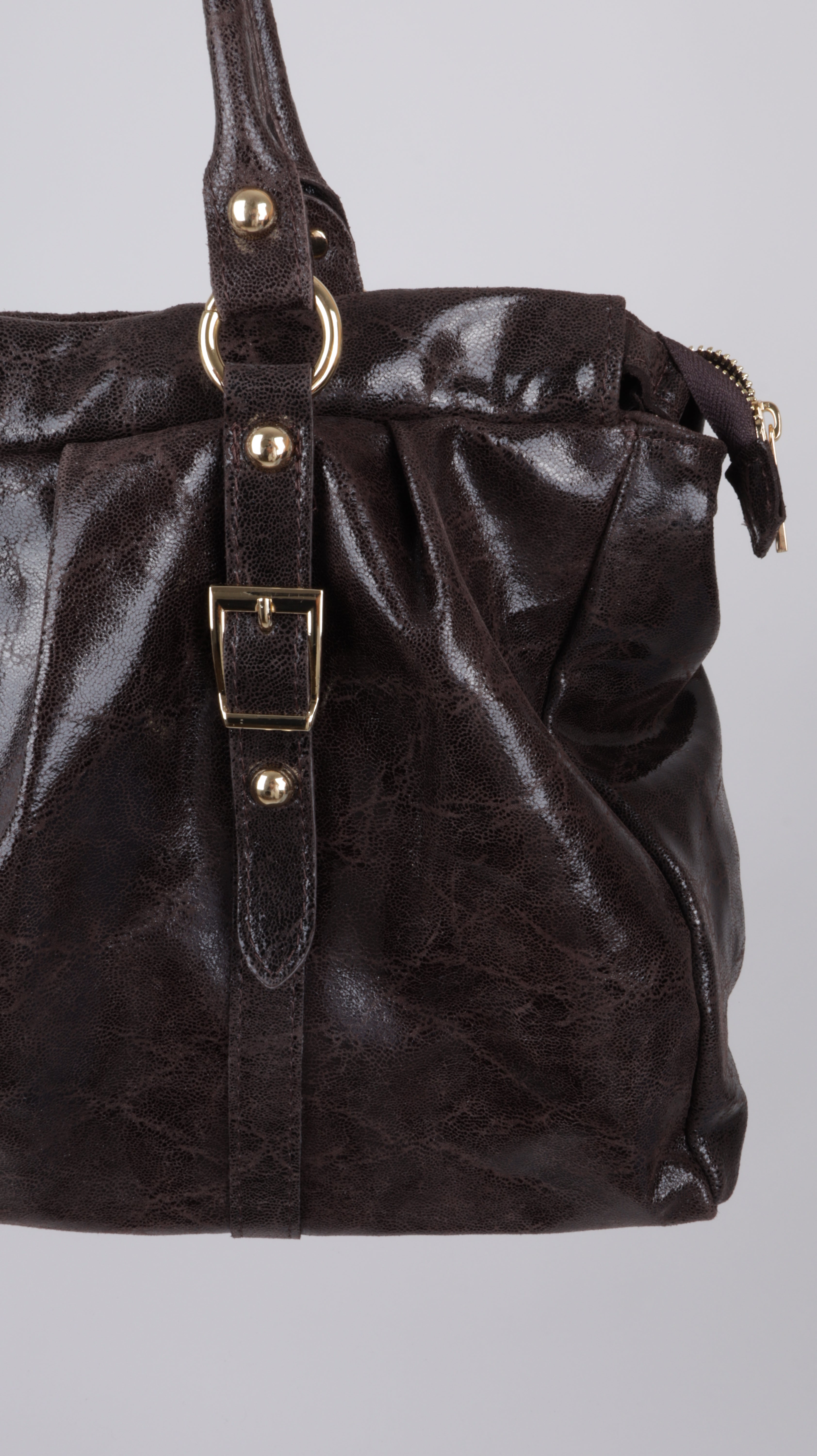 SAC CUIR LOUNA MARRON