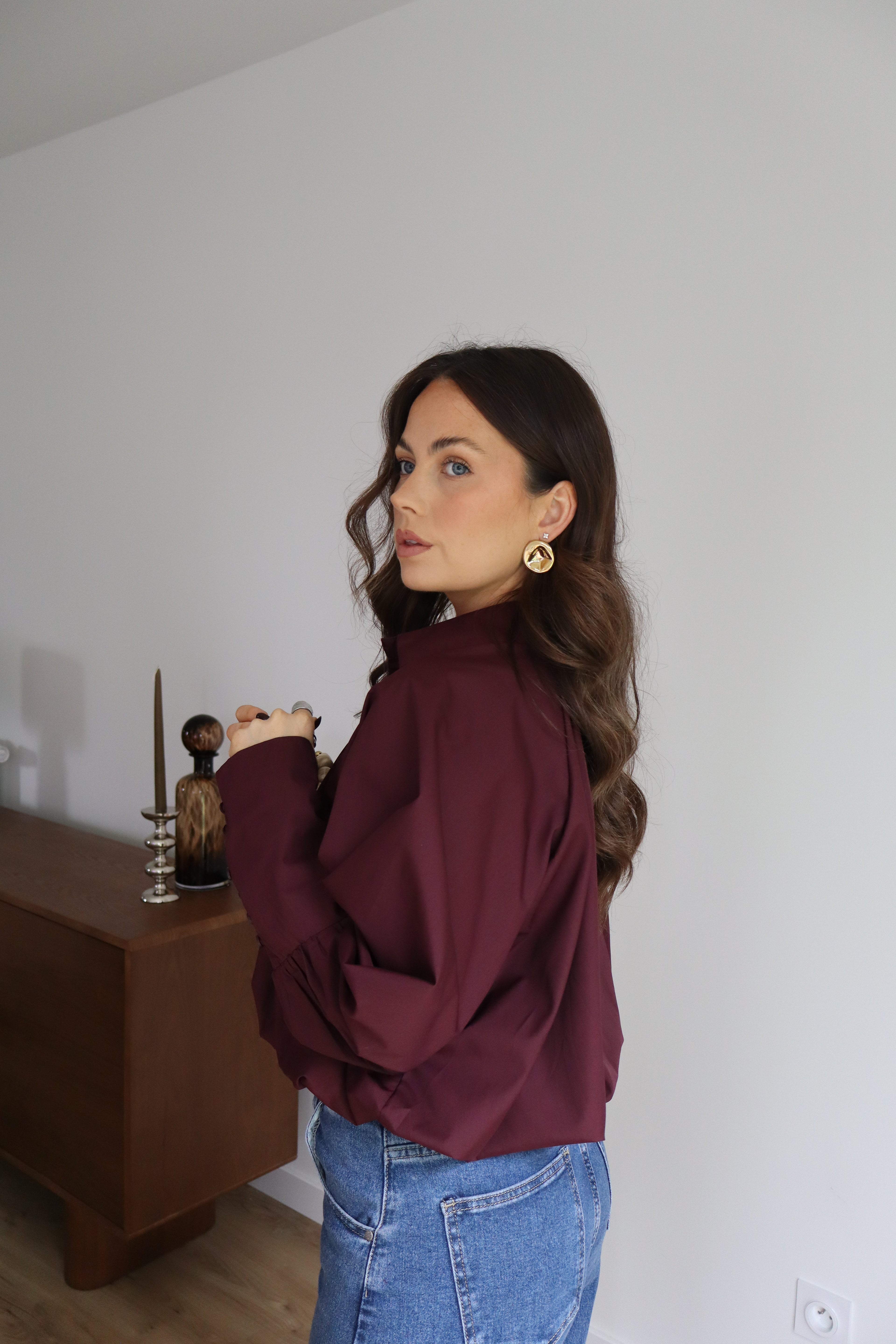 BLOUSE BOULE SARAH BORDEAUX