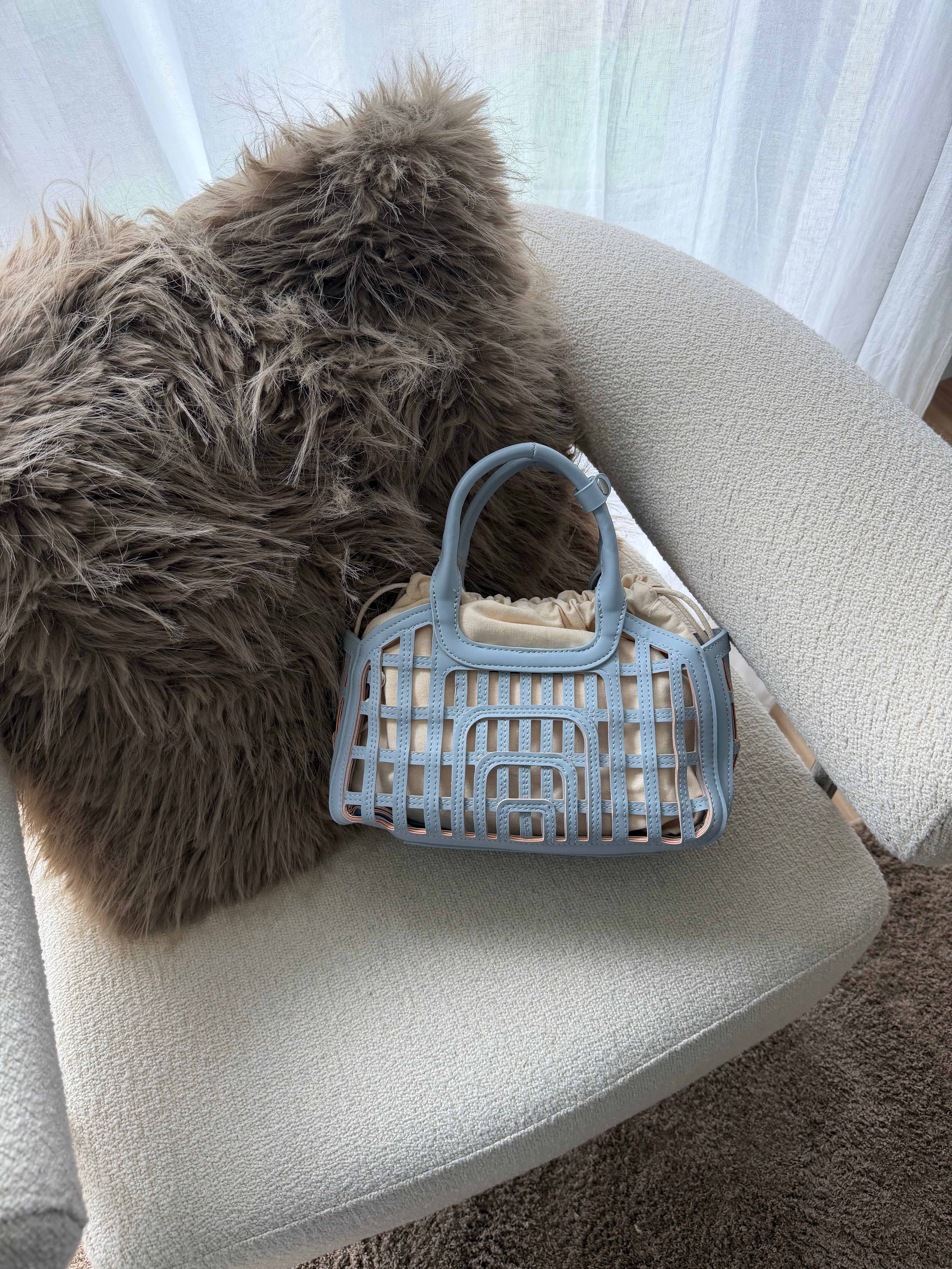SAC PANIER PAOLA BLEU