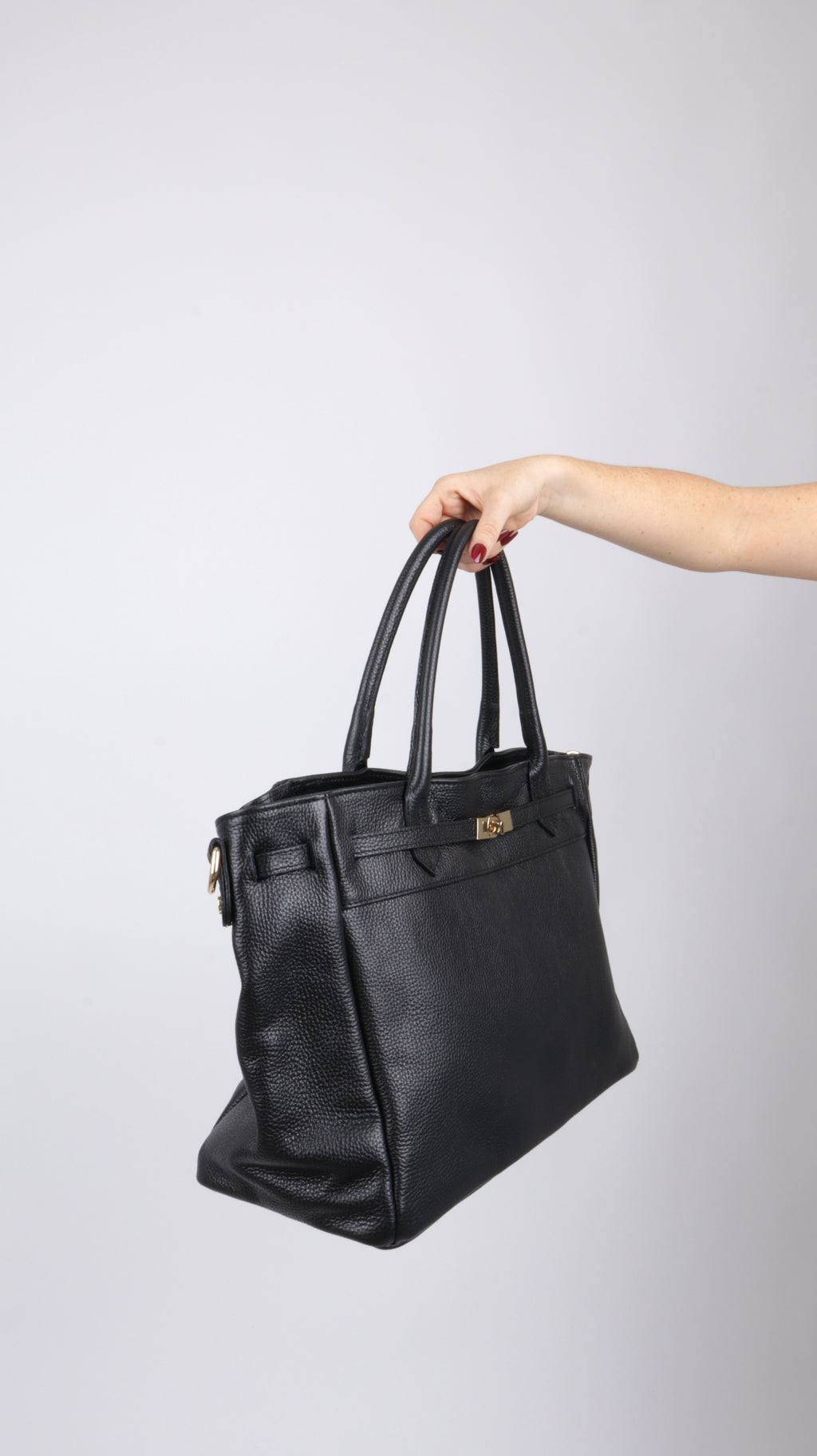SAC CUIR ELSA NOIR