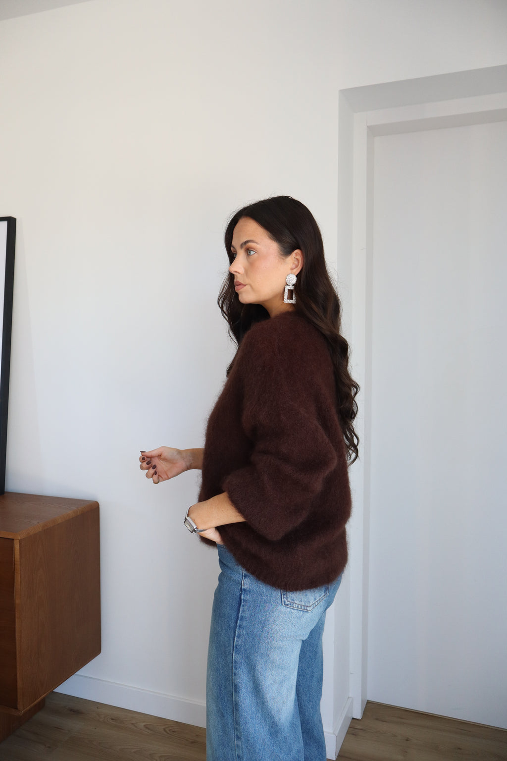 PULL MOHAIR JOHANNE CHOCO