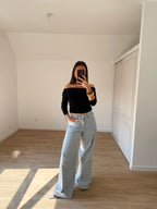 TOP ASYMÉTRIQUE NOIR