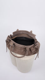 SAC SUEDE ZOÉ TAUPE