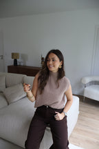 PULL TAUPE NINON