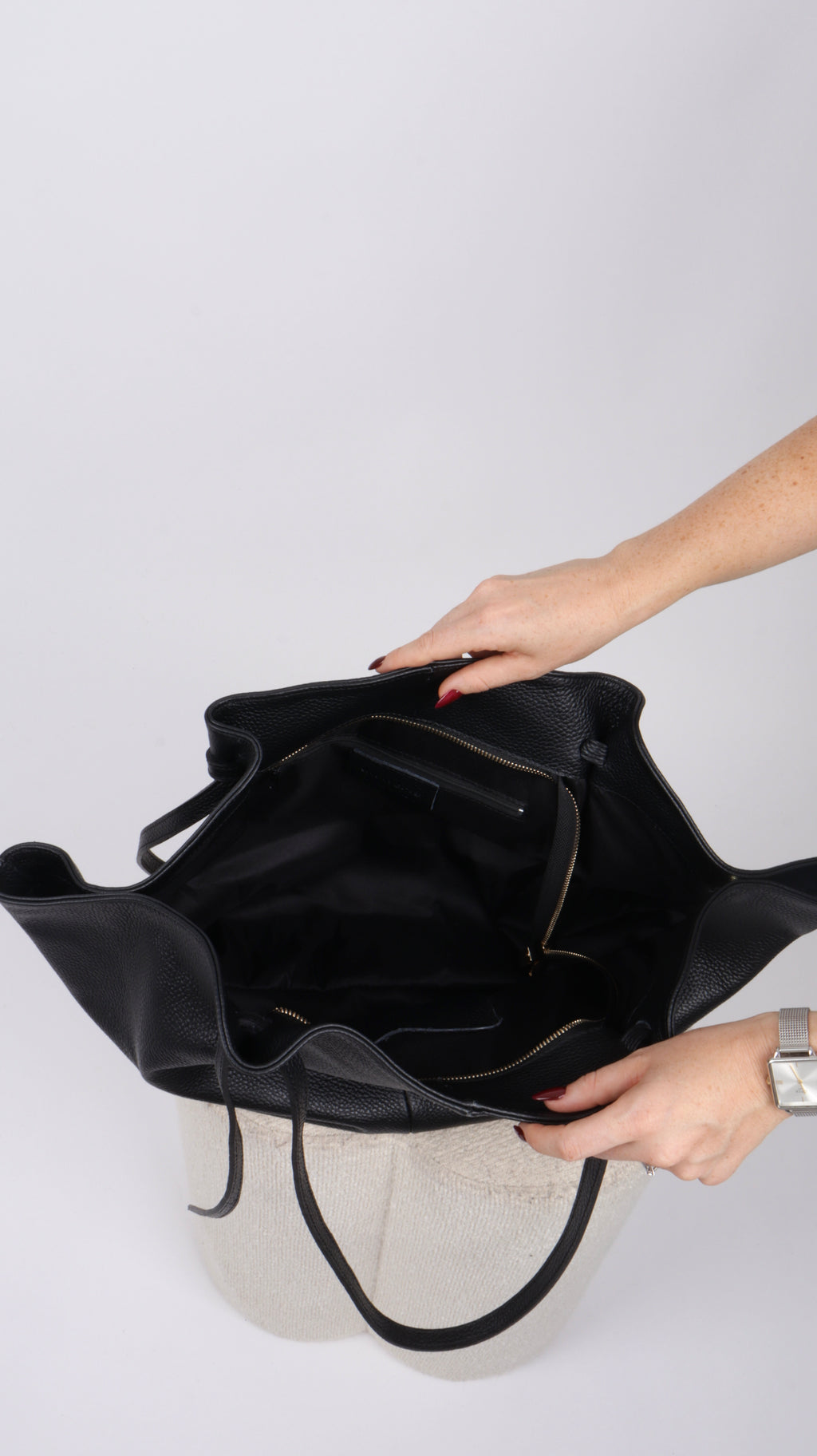 SAC CUIR PAULINE NOIR