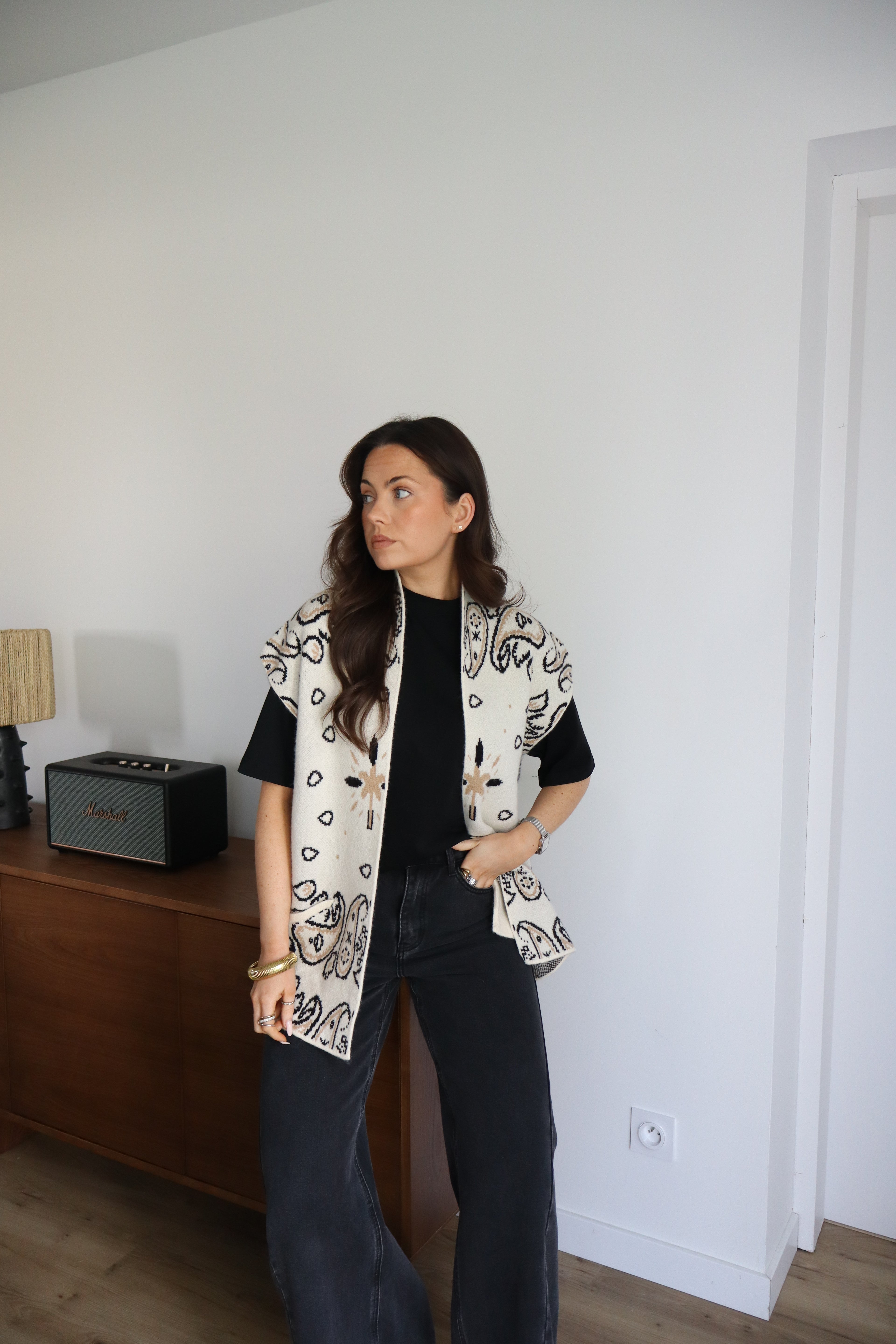 GILET BANDANA OLIVIA BEIGE