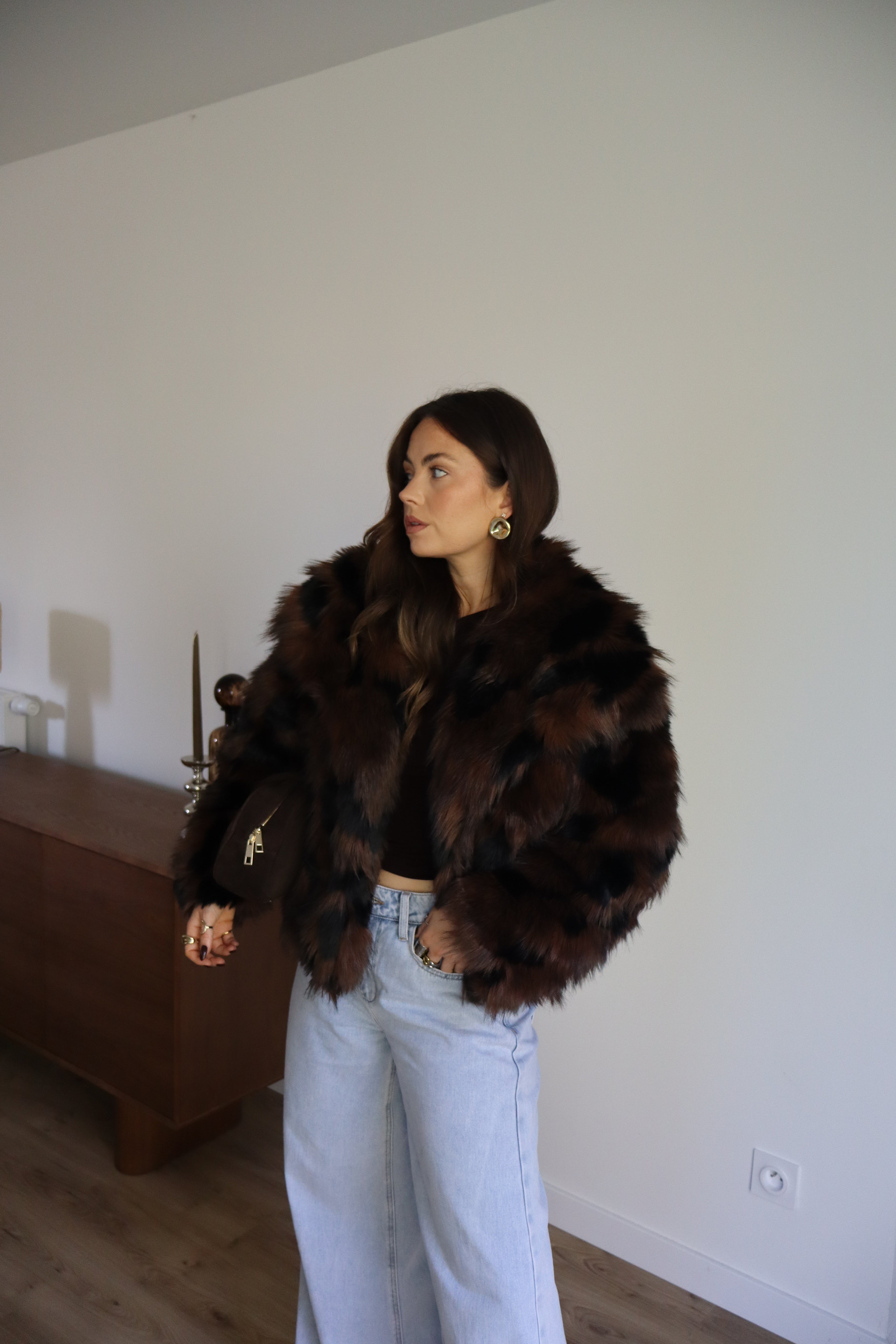 FOURRURE MILA MARRON