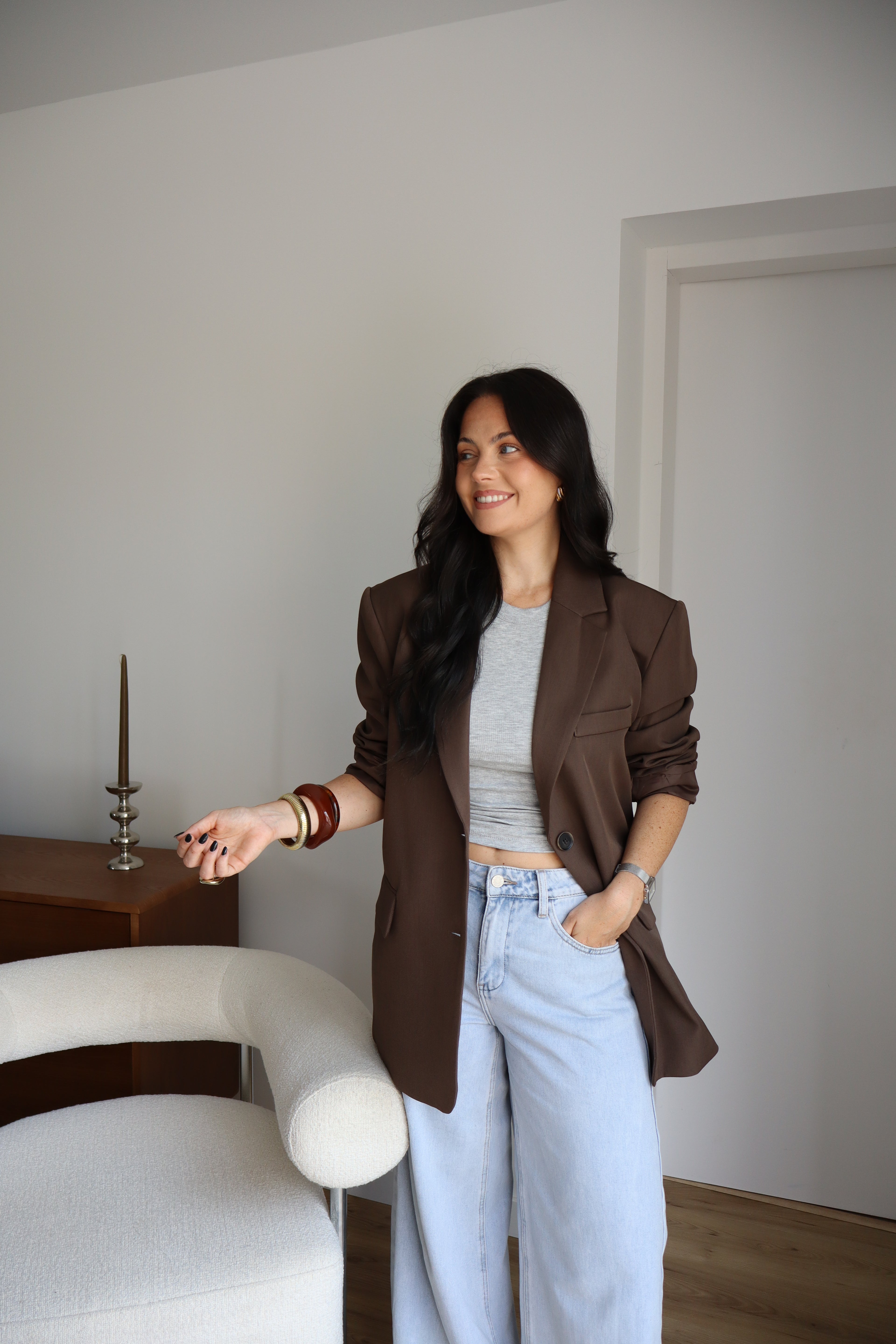BLAZER MARRON CLAIR BLANDINE