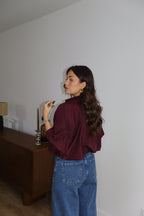 BLOUSE BOULE SARAH BORDEAUX