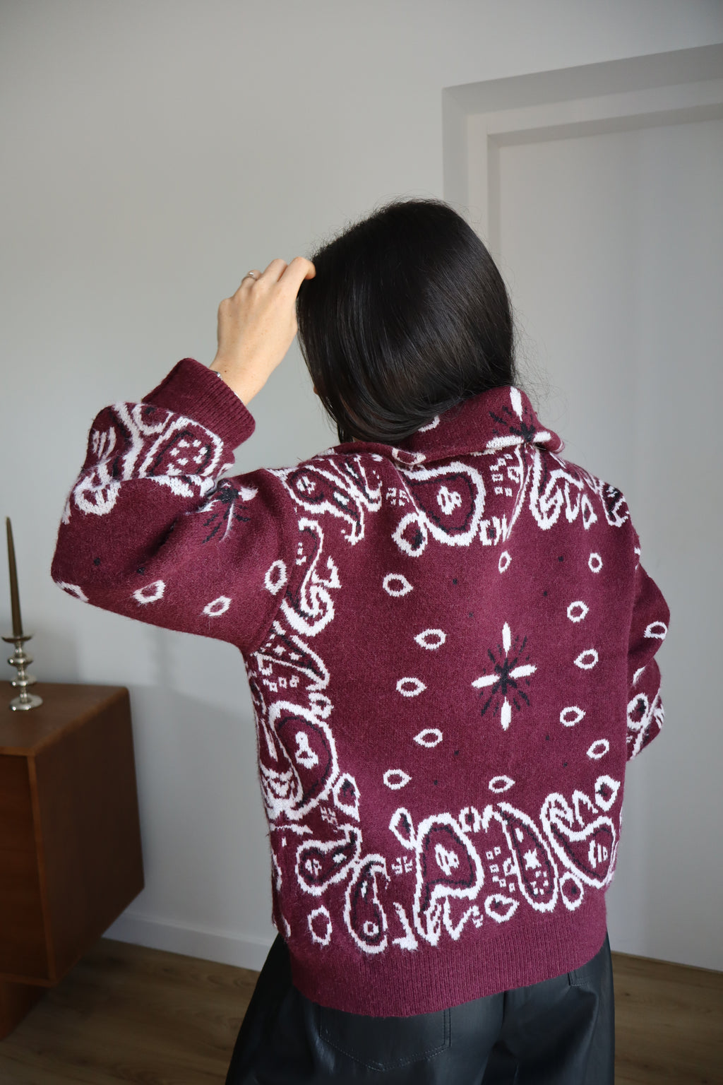GILET BANDANA BORDEAUX