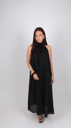 PRÉCOMMANDE - ROBE COL MONTANT LOUISE NOIRE