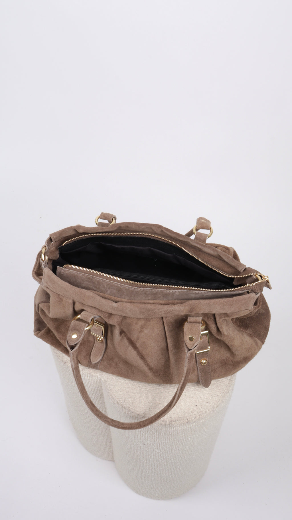 SAC SUEDE LOUNA TAUPE