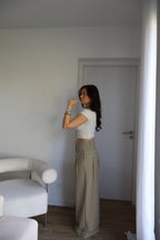 PANTALON LÉNA VERT OLIVE