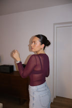 TOP CACHEMIRE BORDEAUX