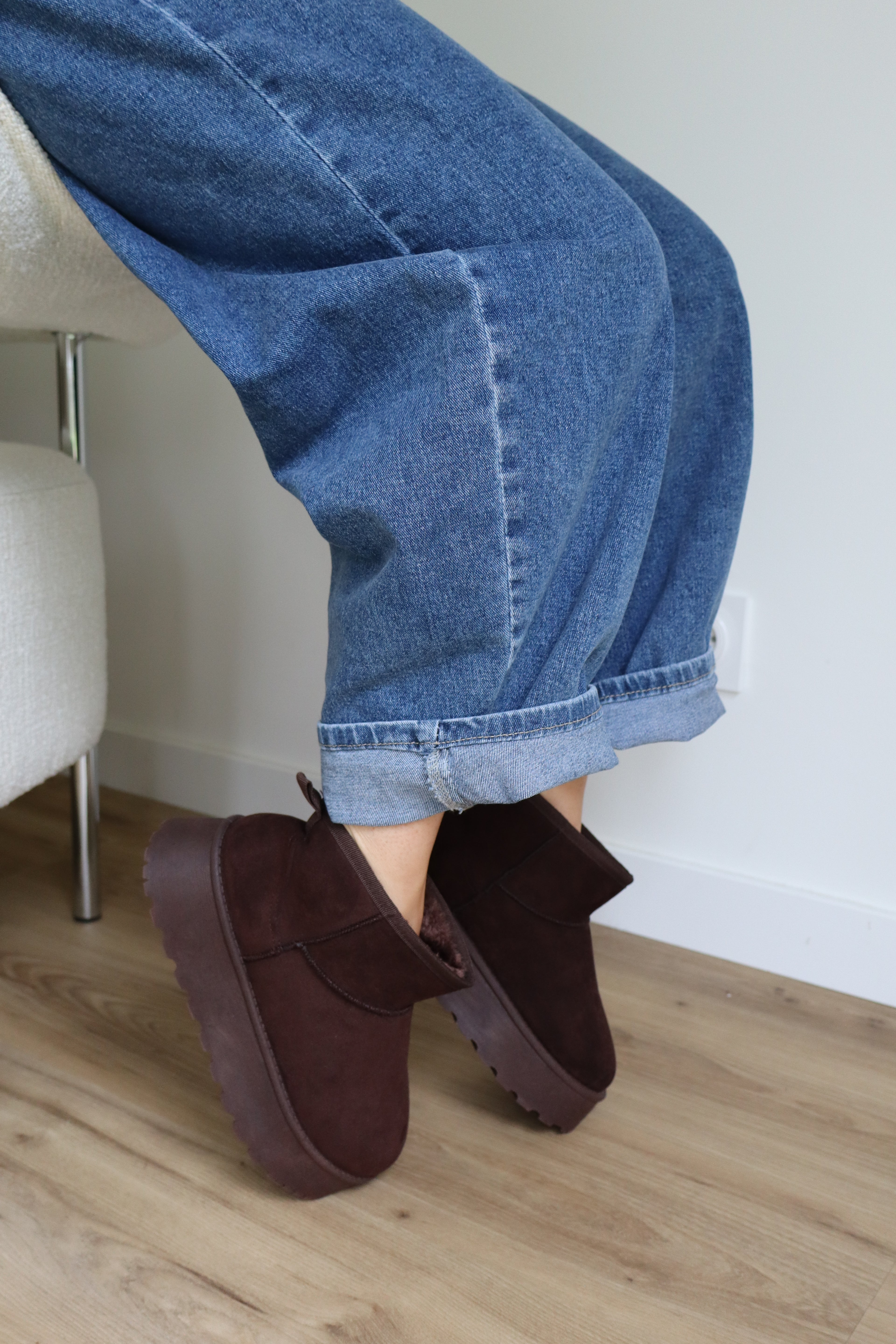 BOTTINES FOURRÉES HELENA MARRON