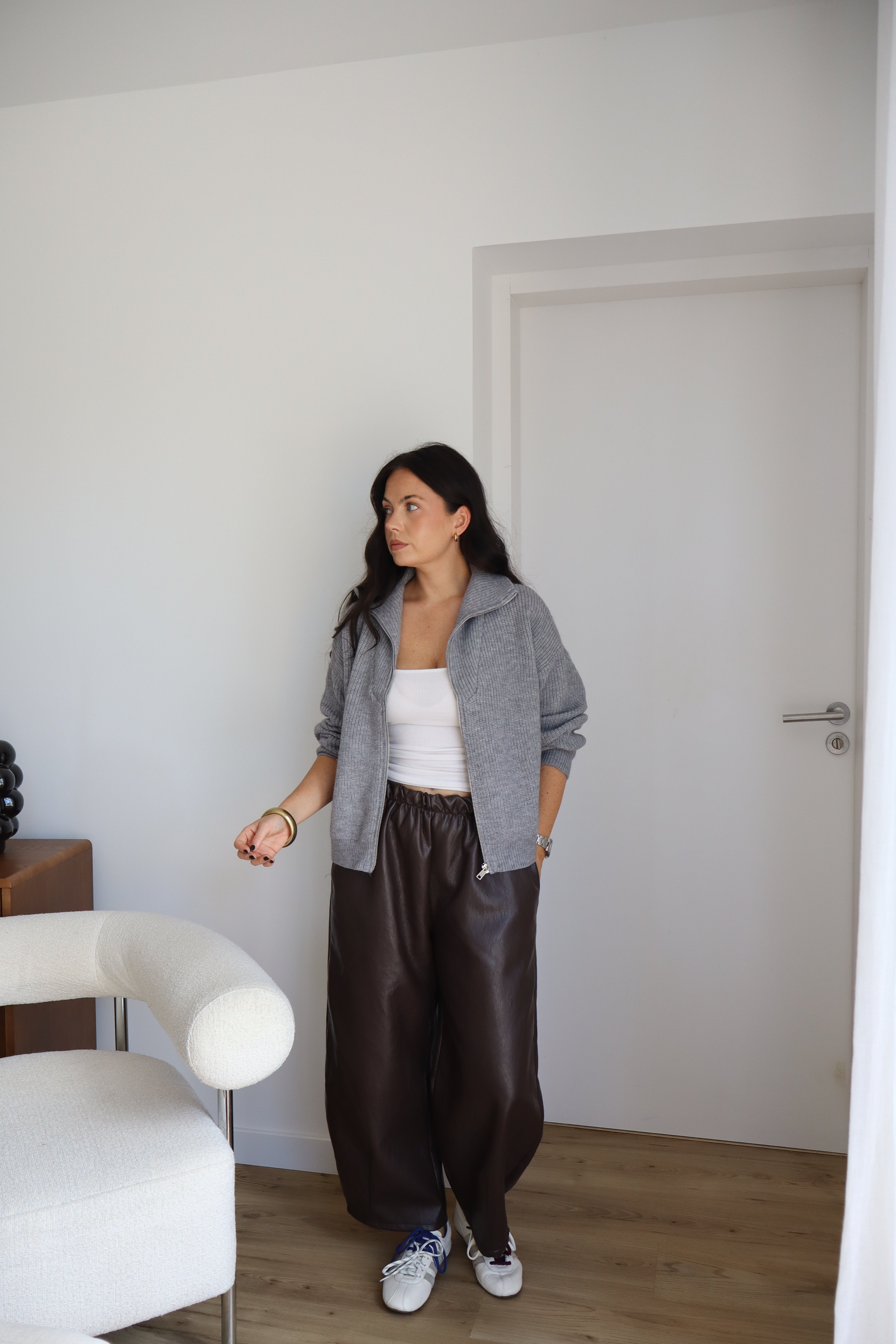 PANTALON SIMILI AZELIE CHOCO