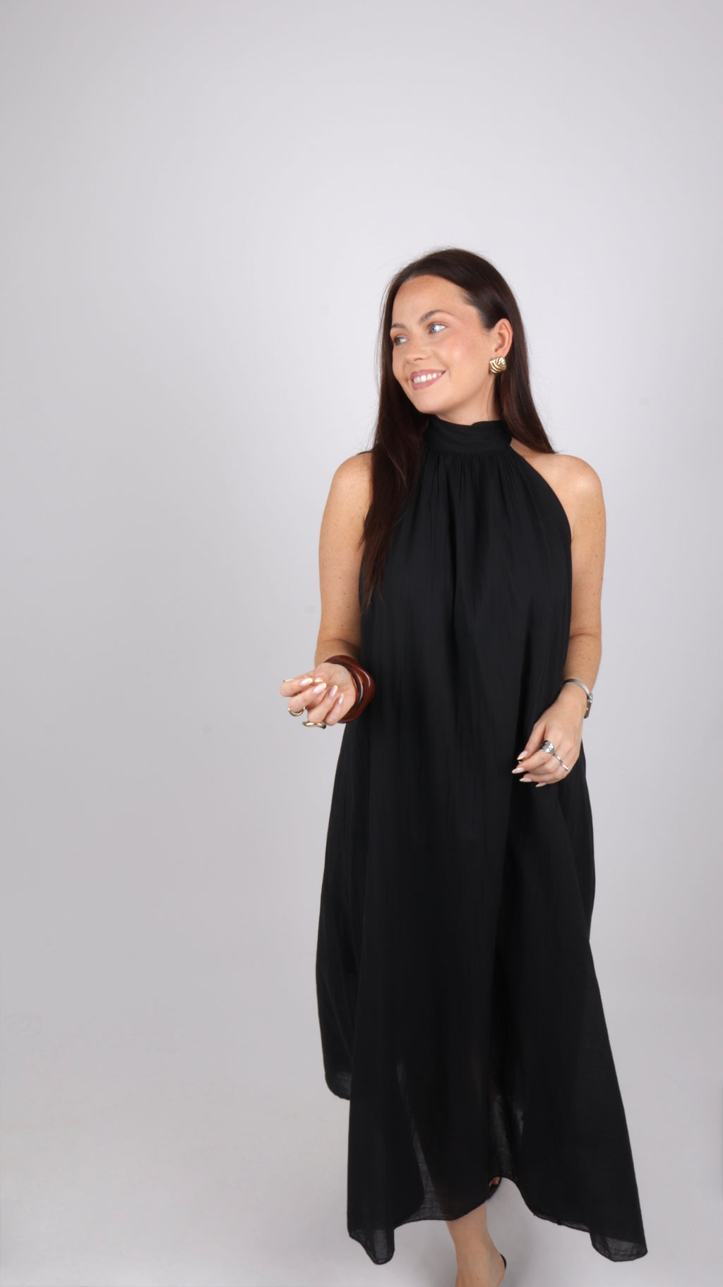 PRÉCOMMANDE - ROBE COL MONTANT LOUISE NOIRE