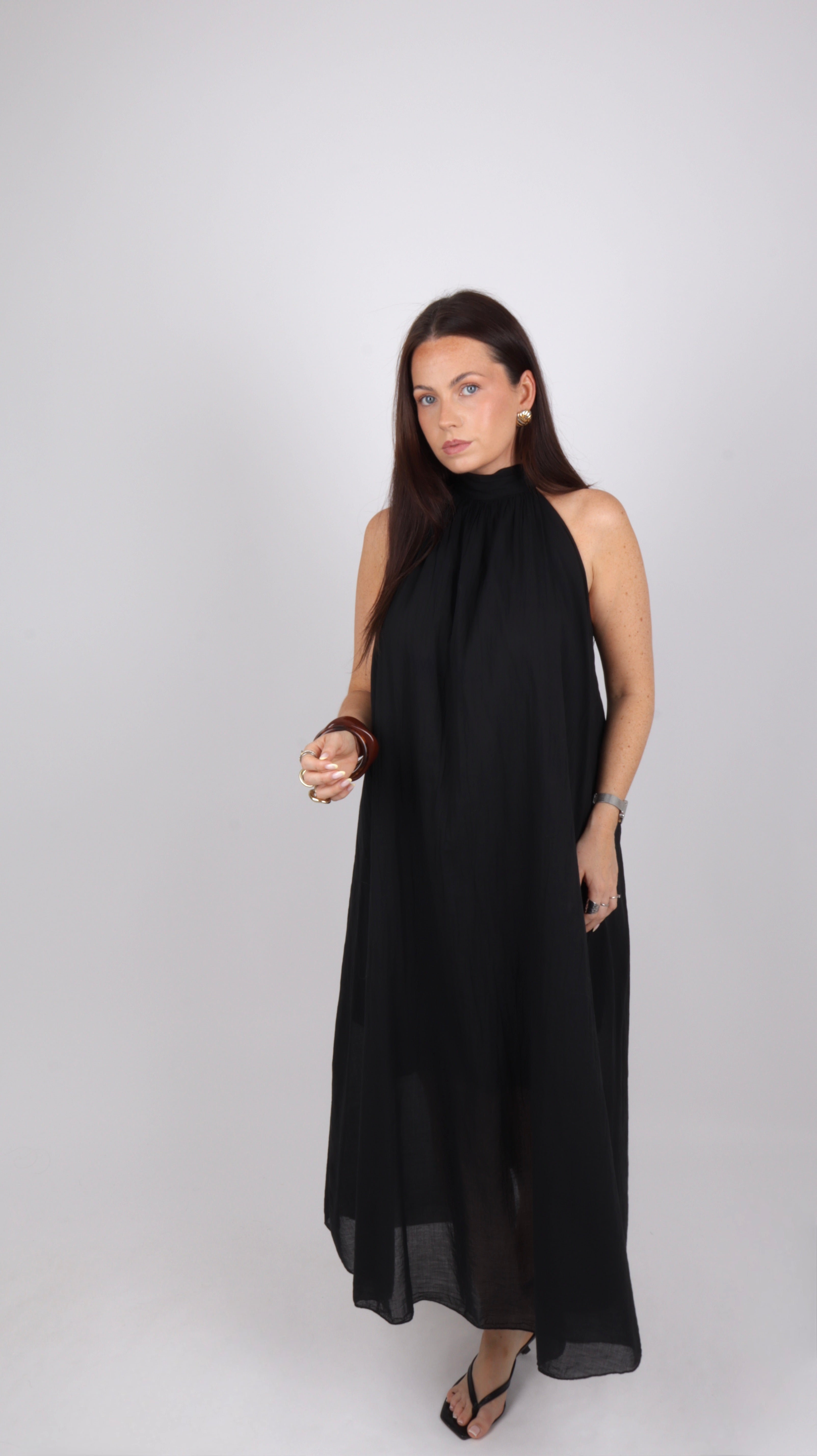 PRÉCOMMANDE - ROBE COL MONTANT LOUISE NOIRE
