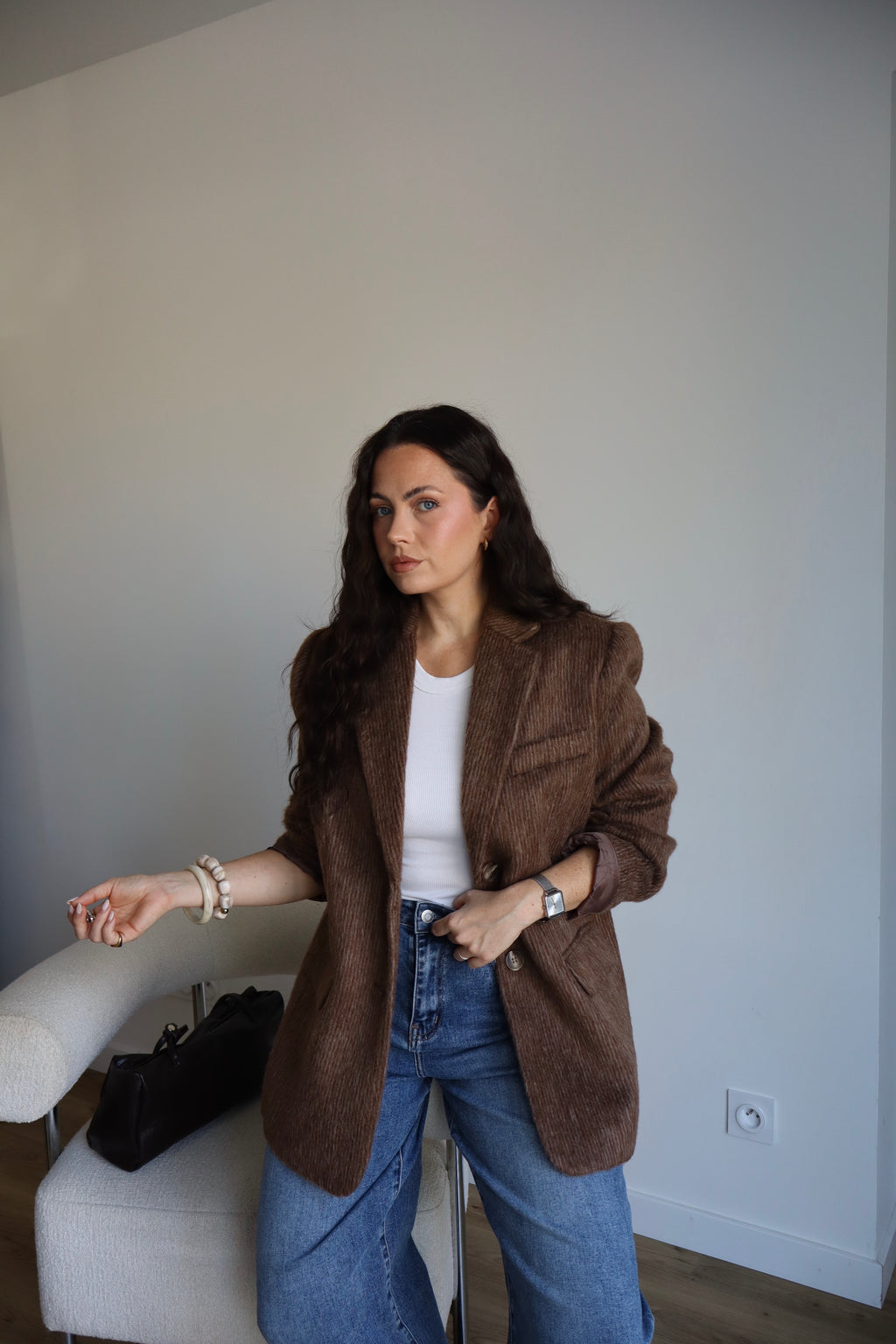 VESTE BLAZER JEANNE MARRON