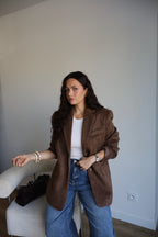 VESTE BLAZER JEANNE MARRON