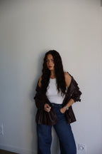 VESTE SIMILI LOUNA BORDEAUX