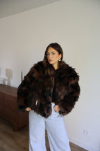 FOURRURE MILA MARRON