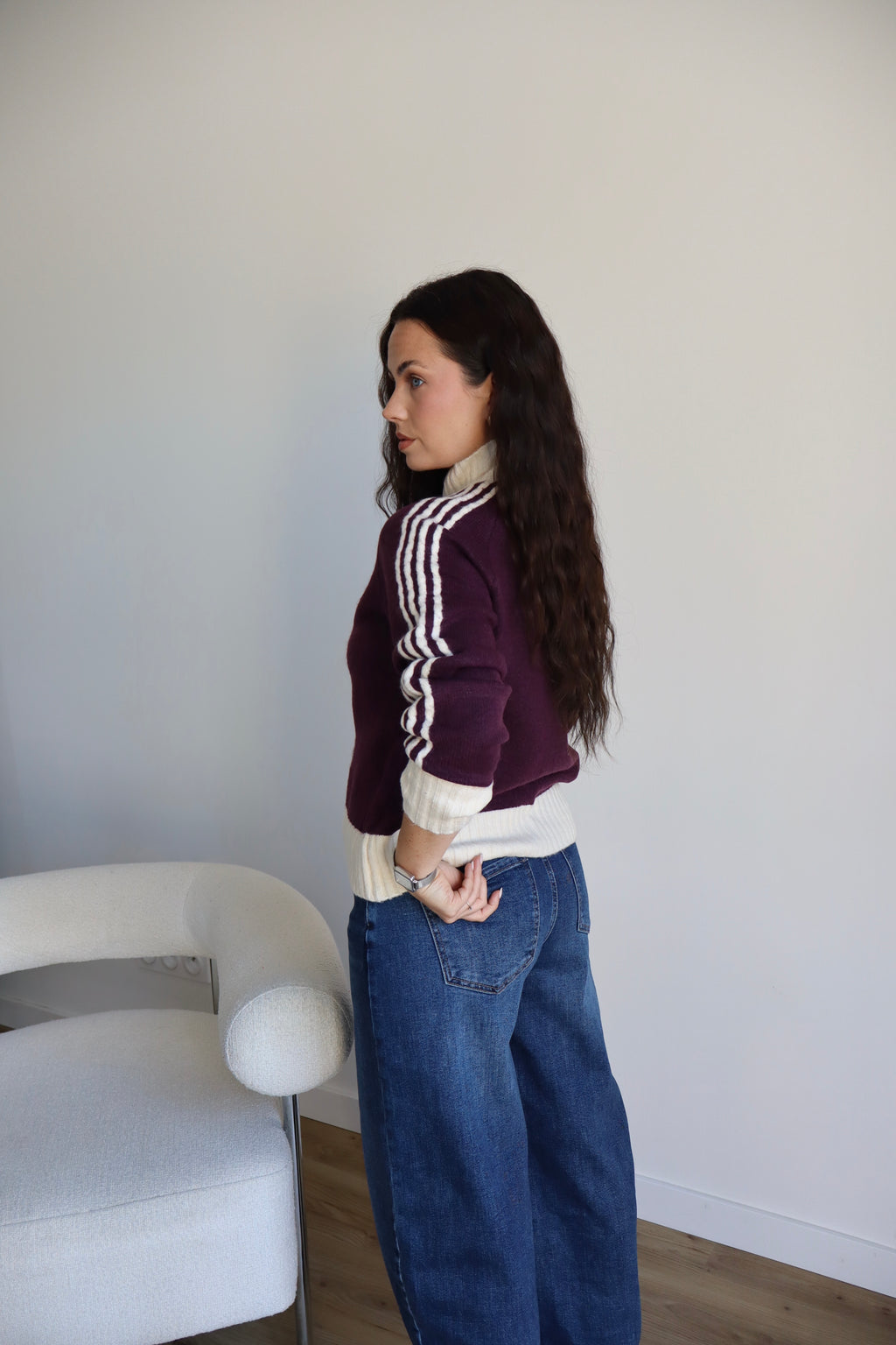 GILET ZIPPÉ ALBA PRUNE