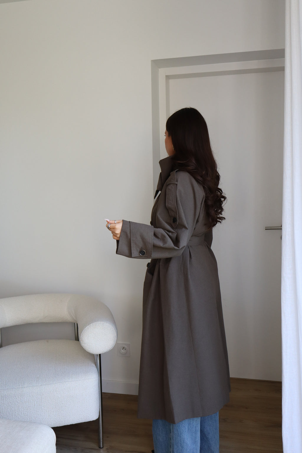 TRENCH LONG KAKI BASILE