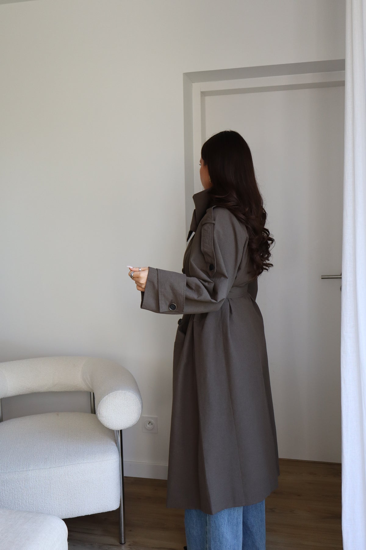 TRENCH LONG KAKI BASILE