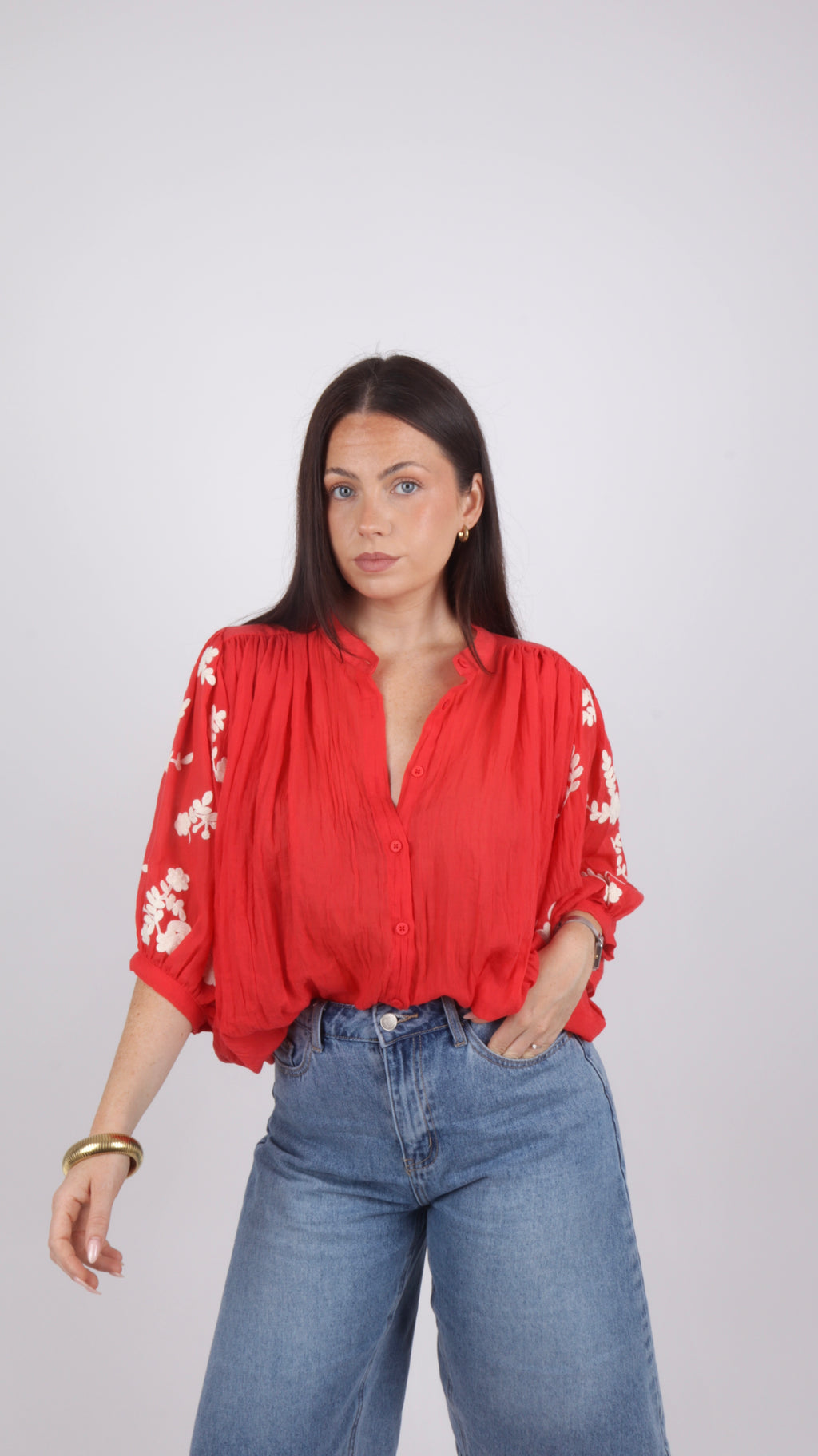 CHEMISE FLEURS TANIA CORAIL