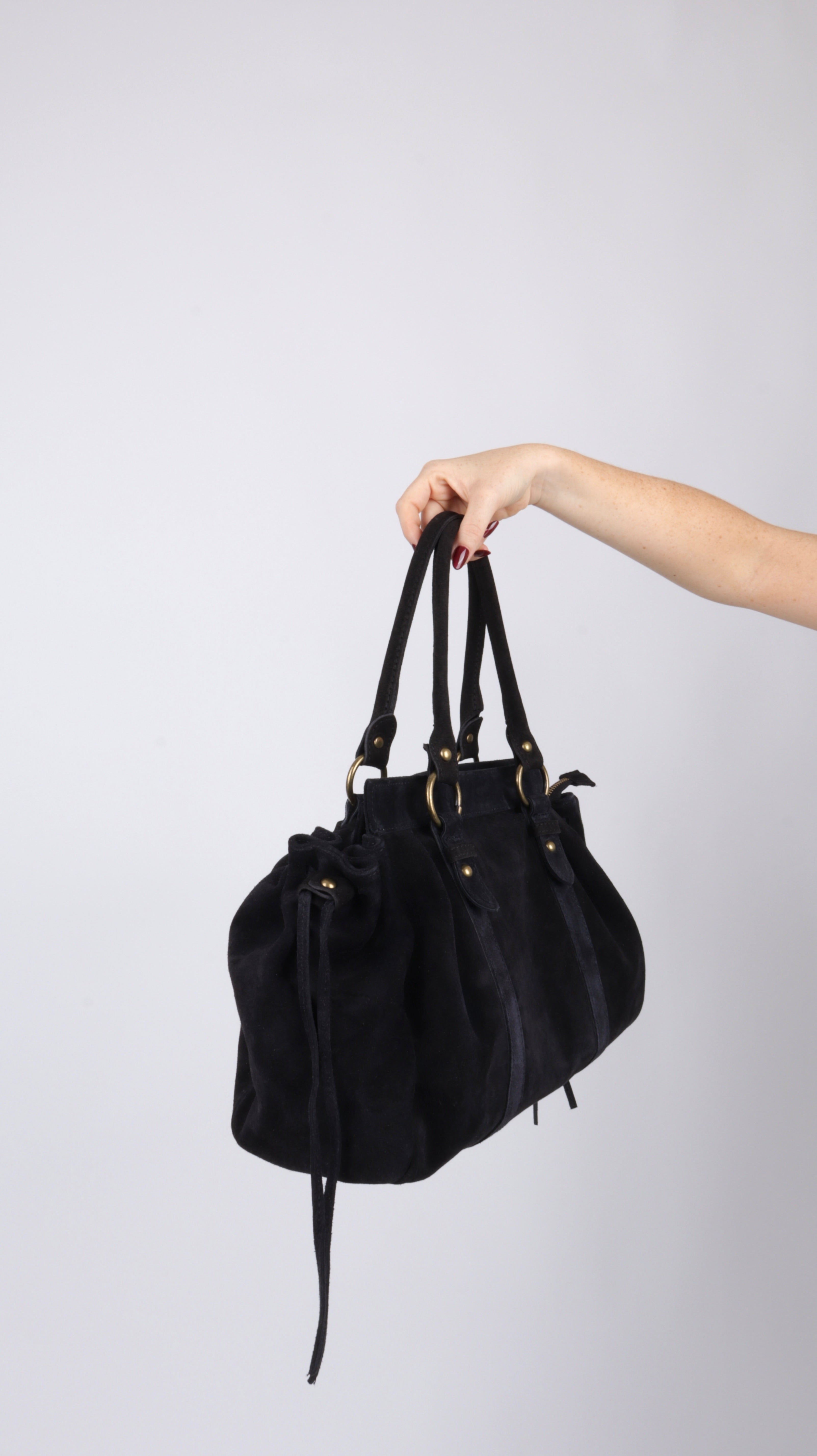 SAC SUEDE ZOÉ NOIR