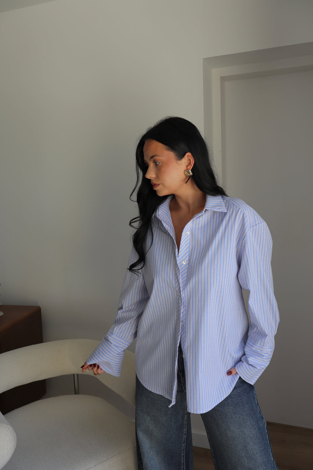 CHEMISE RAYÉE YSÉ BLEU