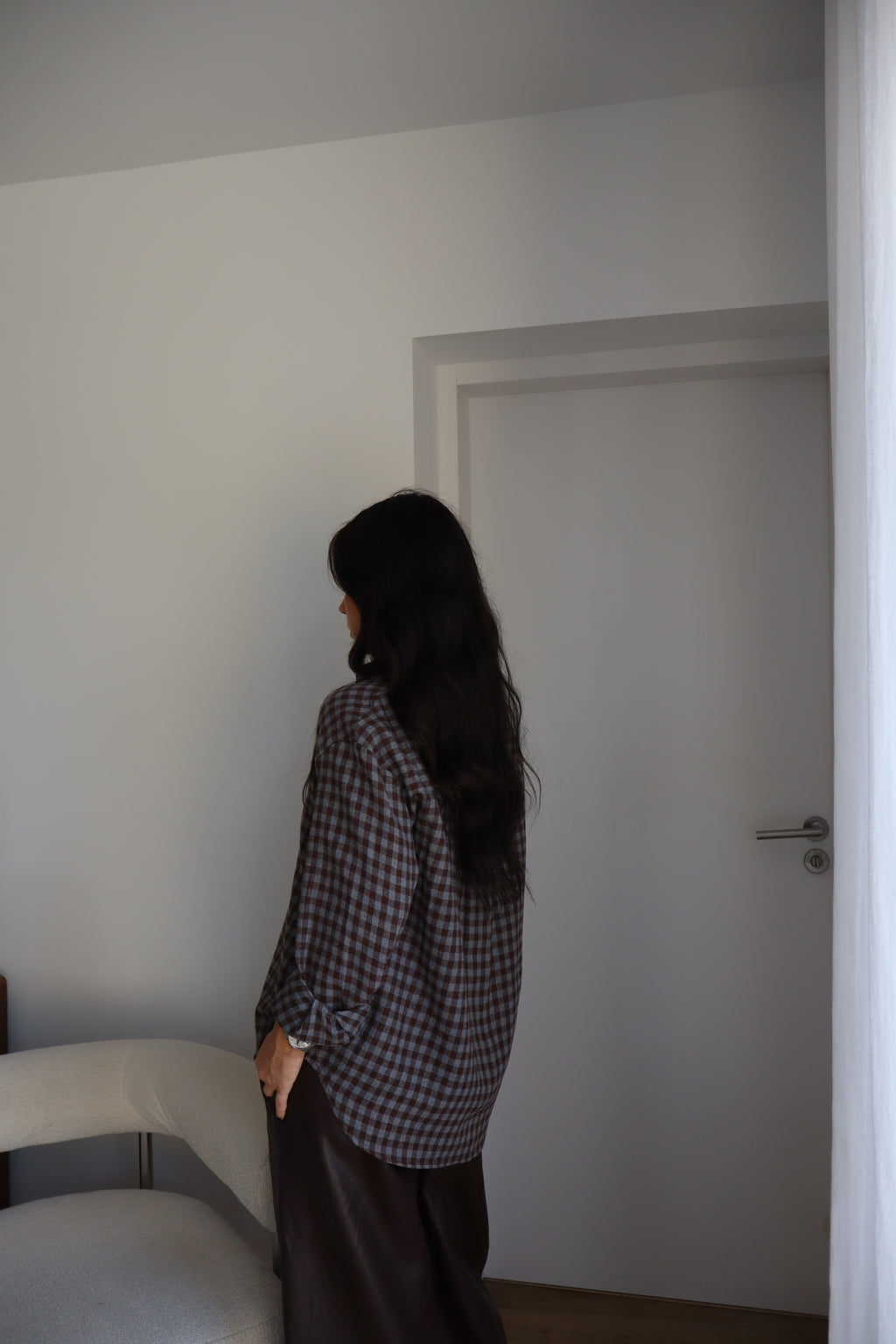 CHEMISE CARREAUX NOLA CHOCO