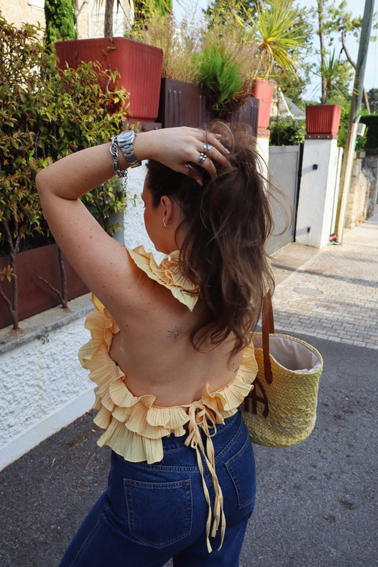 TOP FROUFROU JAUNE