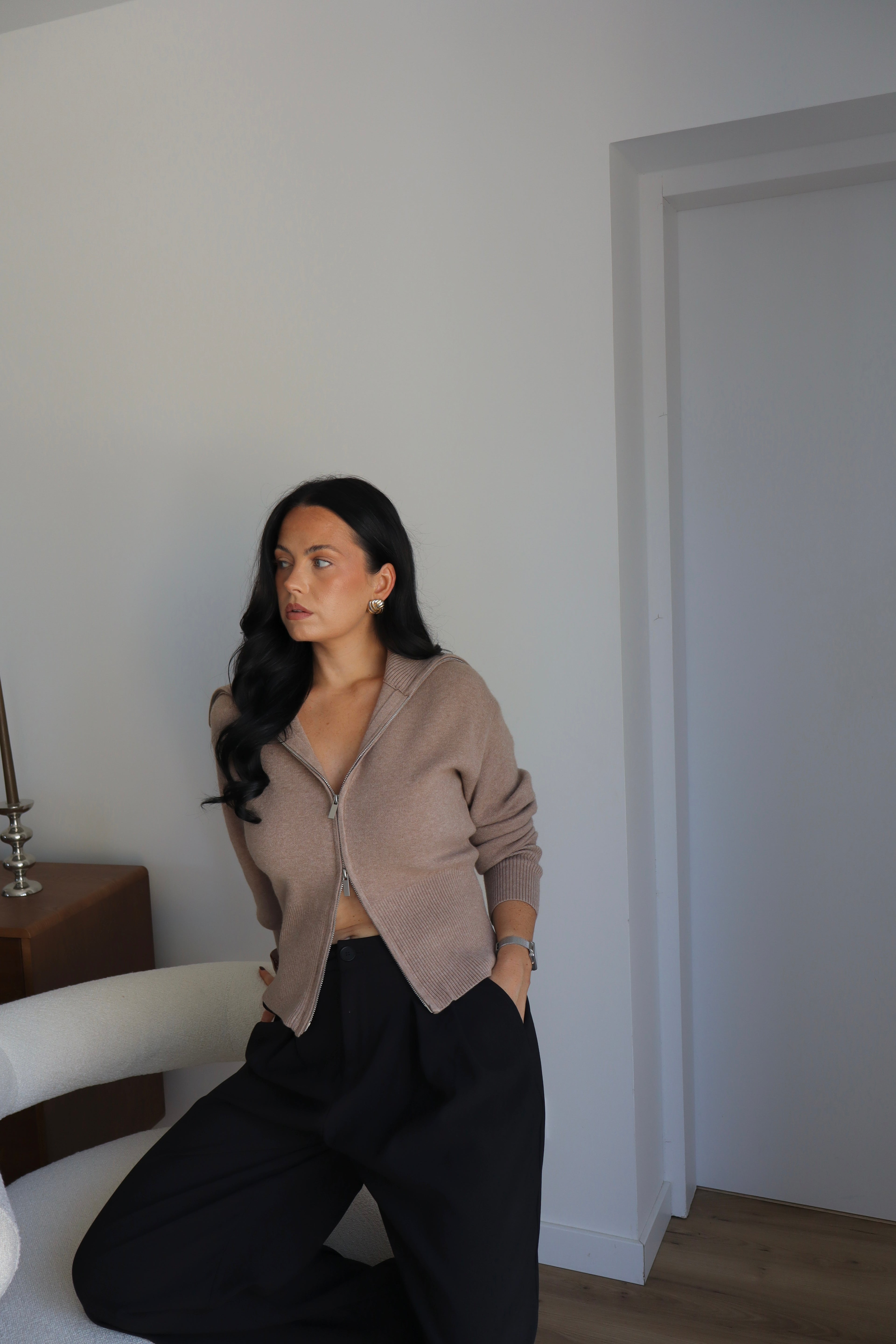 GILET ZIPPÉ SOLEA BEIGE