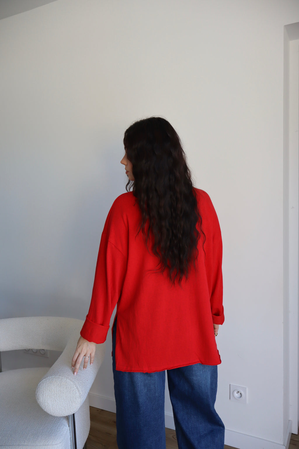 TOP À BOUTONS CHARLIE ROUGE